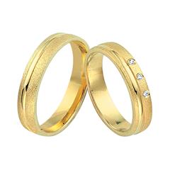 🦚 Eheringe 585er Gelbgold 3 Diamanten