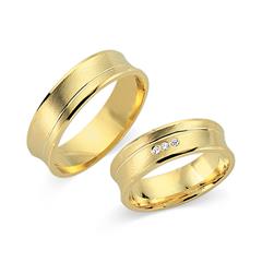 🦚 Trauringe 333er Gelbgold 3 Brillanten