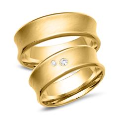 🦚 Eheringe 750er Gelbgold 2 Diamanten
