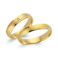 🦚 Eheringe 585er Gelbgold mit Brillant
