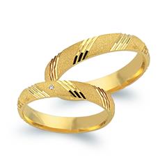 🦚 Eheringe 333er Gelbgold mit Brillant
