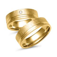 🦚 Eheringe 333er Gelbgold mit Brillant