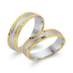 🦚 Eheringe 585er Gelb- Weissgold mit Brillant