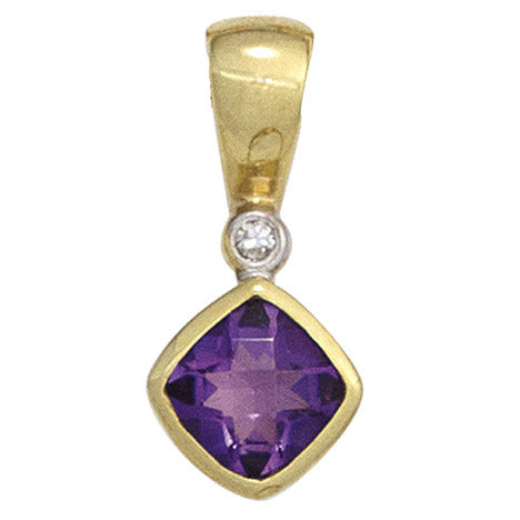 Anhänger 333 Gold Gelbgold 1 Amethyst lila violett Goldanhänger Unkategorisiert online kaufen
