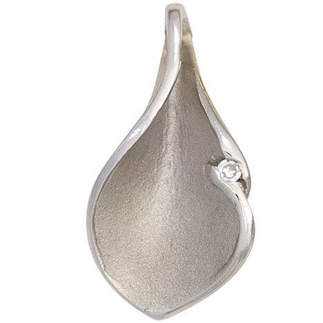 Anhänger 925 Sterling Silber rhodiniert mattiert 1 Diamant 0 015ct. Unkategorisiert online kaufen