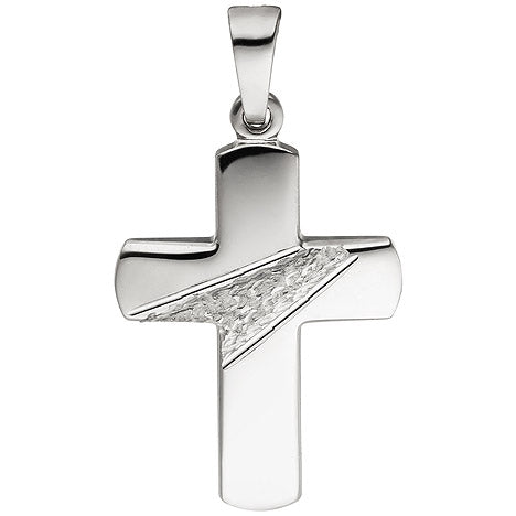 Anhänger Kreuz 925 Silber gehämmert diamantiert Kreuzanhänger Silberkreuz Unkategorisiert online kaufen