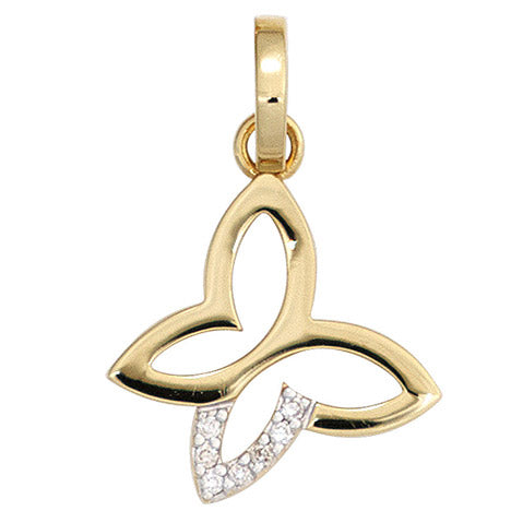 Anhänger Schmetterling 585 Gold Gelbgold 7 Diamanten Brillanten Unkategorisiert online kaufen