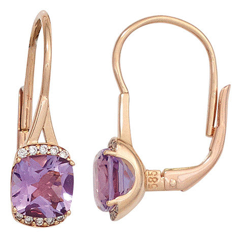 Boutons 585 Gold Rotgold 2 Amethyste lila 20 Diamanten Ohrringe Ohrhänger Unkategorisiert online kaufen Boutons 585 Gold Rotgold 2 Amethyste lila 20 Diamanten Ohrringe Ohrhänger Unkategorisiert online kaufen