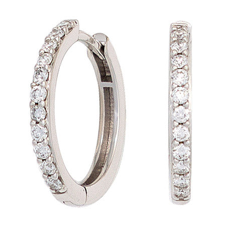 Creolen 585 Gold Weißgold 22 Diamanten Brillanten Ohrringe Diamantcreolen Unkategorisiert online kaufen