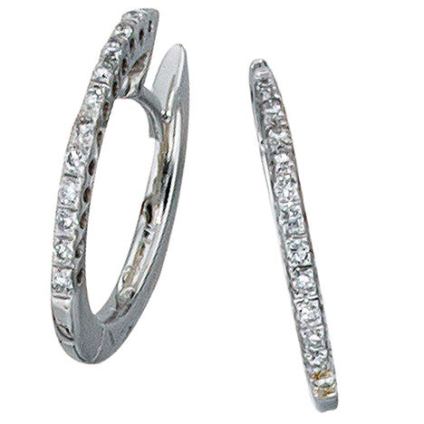 Creolen 750 Gold Weißgold 24 Diamanten Brillanten 0 20ct. Ohrringe Unkategorisiert online kaufen