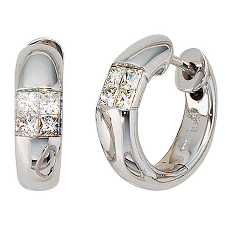 Creolen rund 585 Gold Weißgold 8 Diamanten Prinzess-Schliff Ohrringe Goldcreolen Unkategorisiert online kaufen Creolen rund 585 Gold Weißgold 8 Diamanten Prinzess-Schliff Ohrringe Goldcreolen Unkategorisiert online kaufen