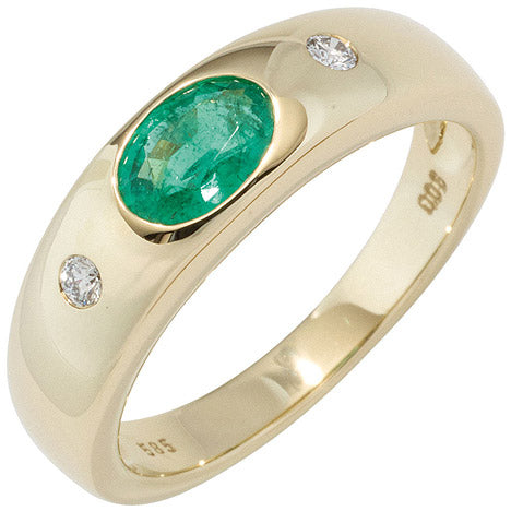 Damen Ring 585 Gold Gelbgold 1 Smaragd grün 2 Diamanten Brillanten Goldring - 50 Unkategorisiert online kaufen Damen Ring 585 Gold Gelbgold 1 Smaragd grün 2 Diamanten Brillanten Goldring - 50 Unkategorisiert online kaufen