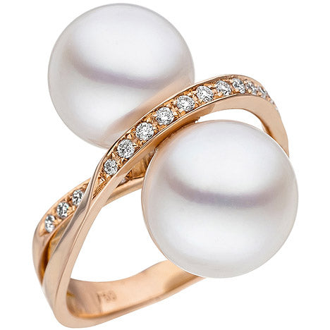 Damen Ring 750 Rotgold 24 Diamanten Brillanten 2 Südee Perlen weiß Perlenring - 52 Unkategorisiert online kaufen Damen Ring 750 Rotgold 24 Diamanten Brillanten 2 Südee Perlen weiß Perlenring - 52 Unkategorisiert online kaufen