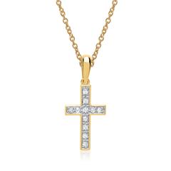🦚 585er Gelbgold-Kette Kreuz Diamant Unkategorisiert online kaufen