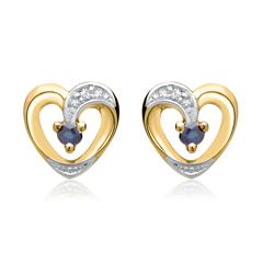 🦚 585er Ohrringe 2 Saphire Diamanten 0,008 ct. Unkategorisiert online kaufen