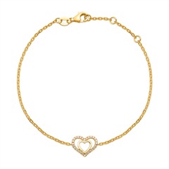🦚 750er Gelbgold-Herz-Armband 28 Diamanten Unkategorisiert online kaufen