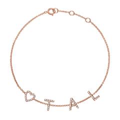 🦚 Armband aus 14K Roségold mit Diamanten, 4 Buchstaben Unkategorisiert online kaufen 🦚 Armband aus 14K Roségold mit Diamanten, 4 Buchstaben Unkategorisiert online kaufen