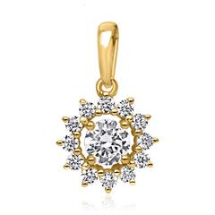 🦚 Diamantanhänger aus Gelbgold für Damen Unkategorisiert online kaufen