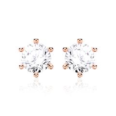 🦚 Diamantbesetzte Damen Ohrstecker aus 14K Roségold Unkategorisiert online kaufen