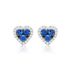 🦚 Diamantohrschmuck Herzen Saphire 0,45 ct gesamt Unkategorisiert online kaufen