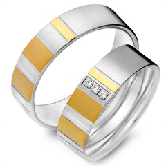 🦚 Eheringe 333er Gelb- Weissgold 3 Brillanten Unkategorisiert online kaufen