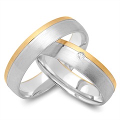 🦚 Eheringe 333er Gelb- Weissgold mit Brillant Unkategorisiert online kaufen