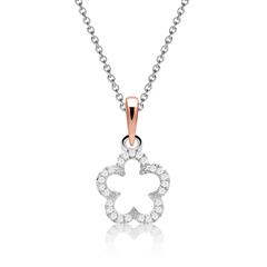 🦚 Funkelndes Diamantcollier Blüte 0,053 ct gesamt Unkategorisiert online kaufen