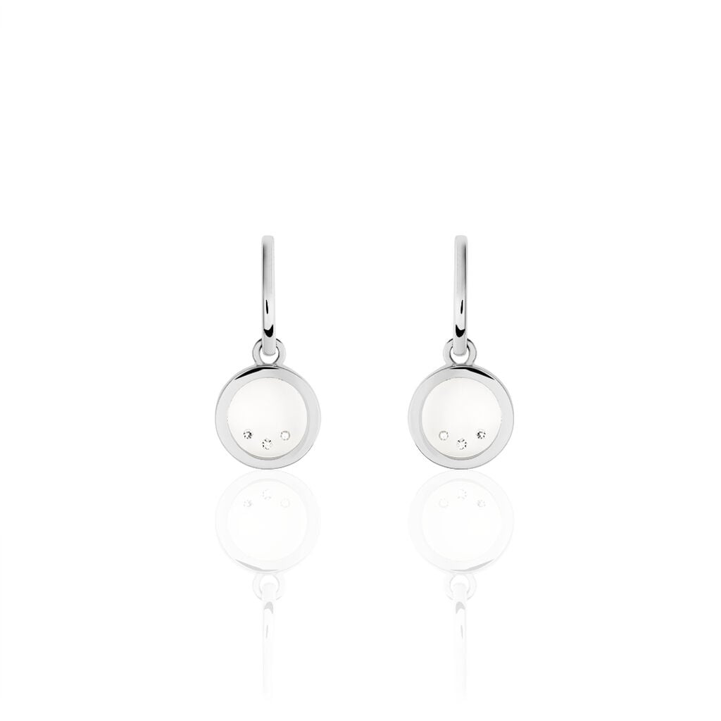 🦚 GOLANA Damen Ohrstecker Silber 925 Diamant Weiß 0,02 ct Kreis, Ohrstecker mit Stein Unkategorisiert online kaufen