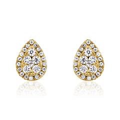 🦚 Gold Ohrstecker Tropfen für Damen mit Diamanten Unkategorisiert online kaufen