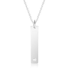 🦚 Gravur Kette aus 925er Silber mit echtem Diamant Unkategorisiert online kaufen