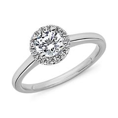 🦚 Halo Ring mit lab grown Diamanten, Weißgold oder Platin Unkategorisiert online kaufen