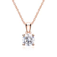 🦚 Kette aus 14K Roségold mit Brillant, lab grown Unkategorisiert online kaufen
