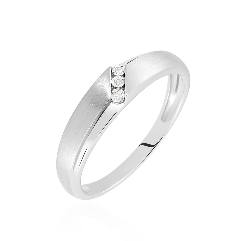 🦚 MATA Damen Ring Weißgold 375 (9 Karat) Diamant Weiß 0,01 ct, Ring mit Stein Unkategorisiert online kaufen