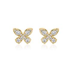 🦚 Ohrstecker Schmetterling aus Gelbgold mit Brillanten Unkategorisiert online kaufen