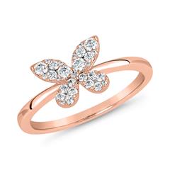 🦚 Schmetterling Ring mit Brillanten aus Roségold Unkategorisiert online kaufen