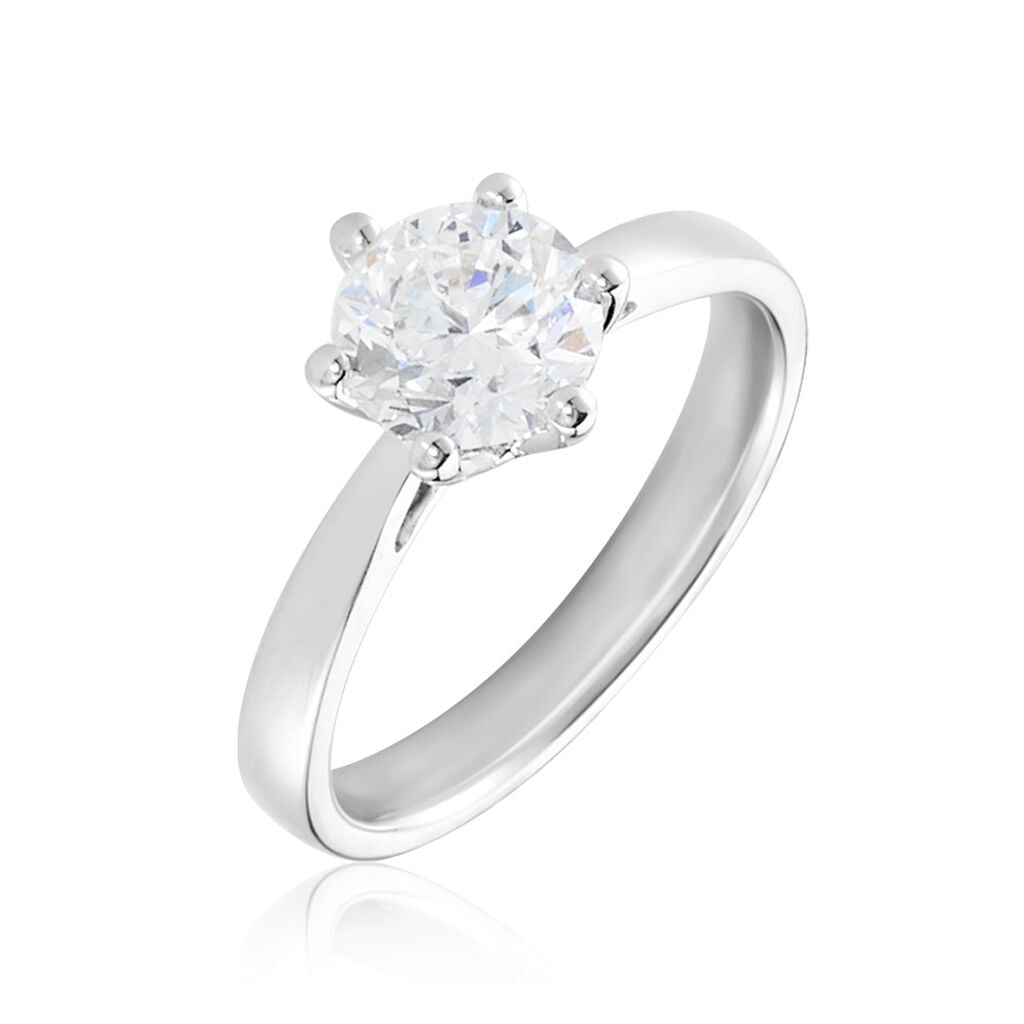 🦚 Sonate Damen Ring Weißgold 750 (18 Karat) Synthetischer Diamant Weiß 1,02 ct, Ring mit Stein Unkategorisiert online kaufen