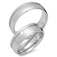 🦚 Trauringe 333er Weissgold mit Diamant Unkategorisiert online kaufen