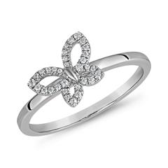 🦚 Weißgold oder Platin Ring Schmetterling mit Diamanten Unkategorisiert online kaufen