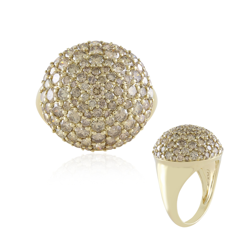 I2 Champagner-Diamant-Goldring (KM by Juwelo) Unkategorisiert online kaufen