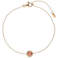 JOBO Goldarmband, 585 Roségold mit Turmalin und 16 Diamanten 20 cm goldfarben Unkategorisiert online kaufen
