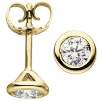 JOBO Paar Ohrstecker Ohrringe Solitär Diamanten Brillanten 0,50 ct., 585 Gold gelb|goldfarben Unkategorisiert online kaufen
