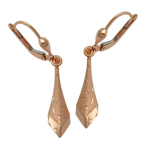 Ohrringe Brisur matt diamantiert 9Kt Rotgold Unkategorisiert online kaufen