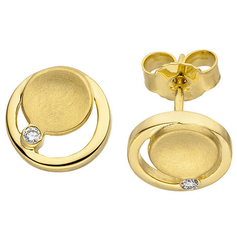 Ohrstecker 585 Gold Gelbgold 2 Diamanten Brillanten Ohrringe Diamantohrstecker Unkategorisiert online kaufen