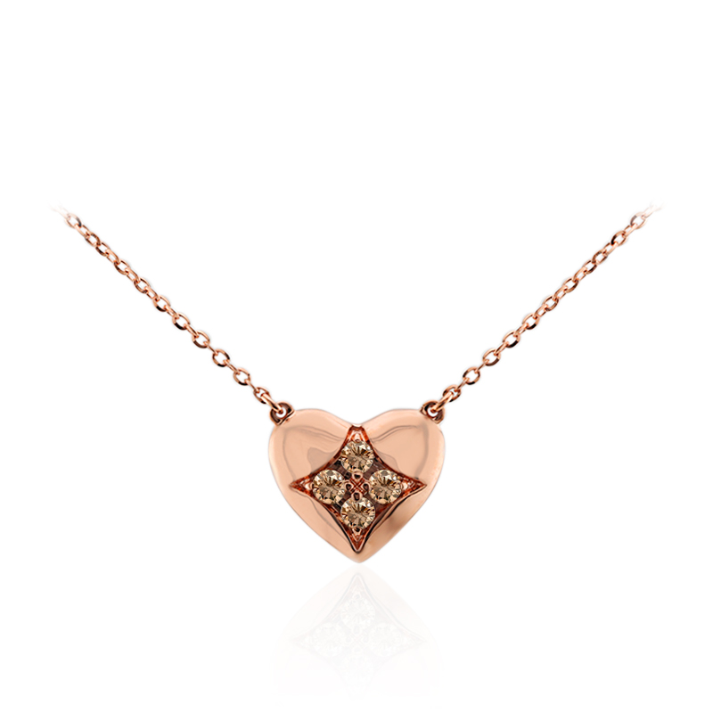 SI1 Argyle-Rose de France-Brillant-Goldhalskette (Annette) Unkategorisiert online kaufen