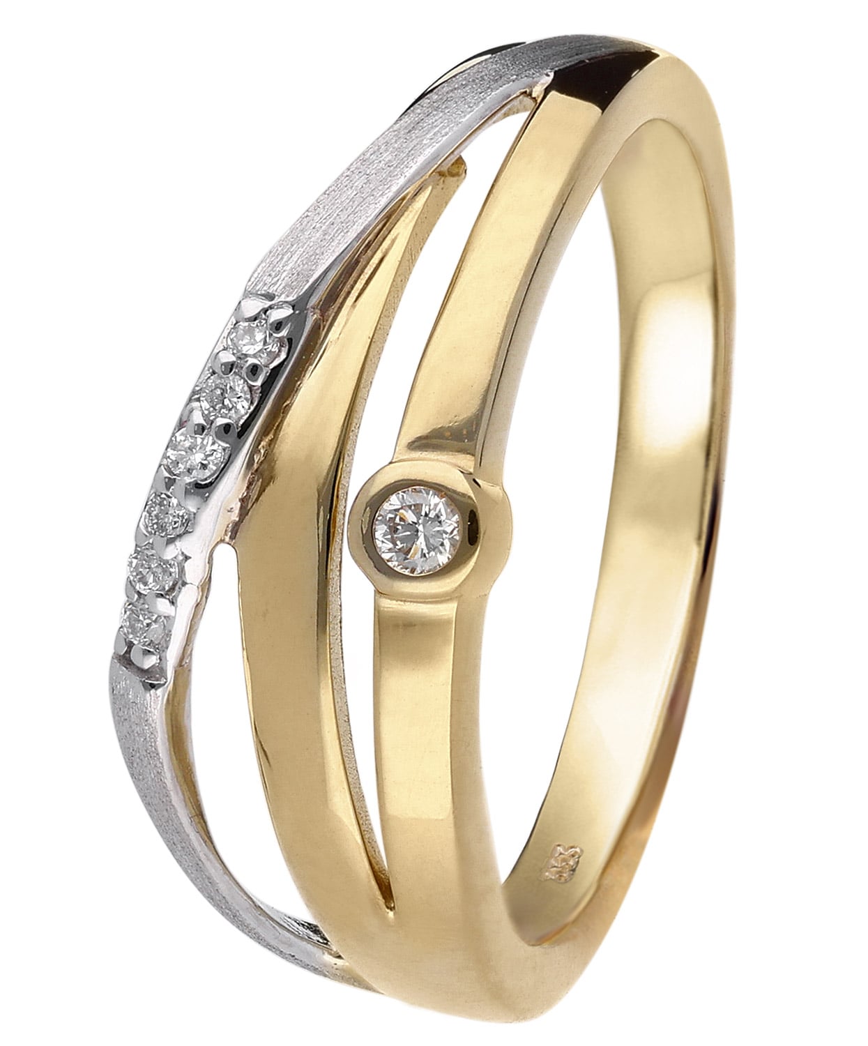 trendor 15577 Damen-Diamantring Gold 333/8K Bicolor Unkategorisiert online kaufen