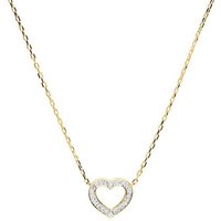 Unique Collier 585er Gold Unique Kette Herz Diamanten DN0057 goldfarben Unkategorisiert online kaufen